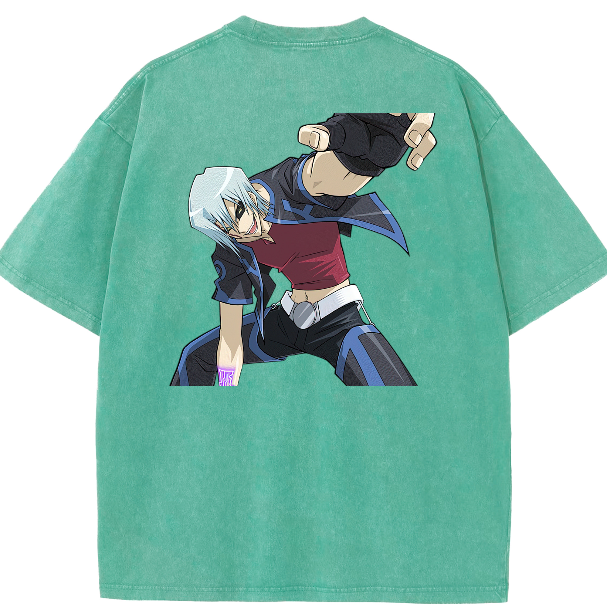 （画像用） 遊☆戯☆王 Yu-Gi-Oh! 綿100% ヴィンテージ風 半袖Tシャツ（背面プリント）